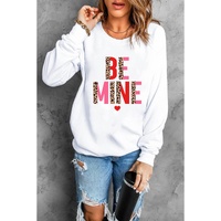 Azura Exchange Leopard Heart Print Long Sleeve Sweatshirt - M thumbnail