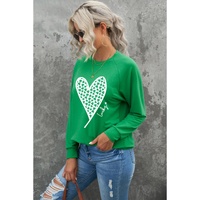 Azura Exchange Lucky Clover Heart Graphic Sweatshirt - S thumbnail