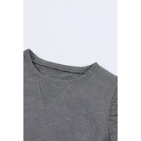 Azura Exchange Vintage Washed Puff Sleeve Sweatshirt - L thumbnail