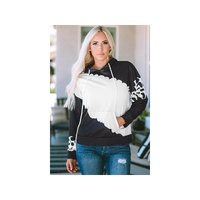 Azura Exchange Cow Tie Dye Print Pullover Hoodie with Pocket - M thumbnail