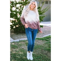 Azura Exchange Gradient Tie Dye Pullover Sweatshirt - L thumbnail