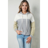 Azura Exchange Colorblock Patchwork Pullover Hoodie - M thumbnail