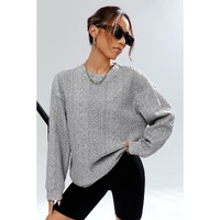 Azura Exchange Textured Drop Shoulder Pullover Sweatshirt - M thumbnail