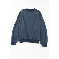 Azura Exchange Halloween Letter Graphic Drop Shoulder Sweatshirt - S thumbnail