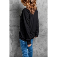 Black Halloween stay Spooky Graphic Sweatshirt - L thumbnail