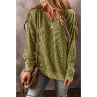 Jungle Green Textured Seamed Drop Sleeve Sweatshirt - M thumbnail