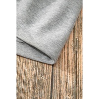 Light Grey Fleece Lined Half Zipper Kangaroo Pockets Loose Hoodie - 2XL thumbnail