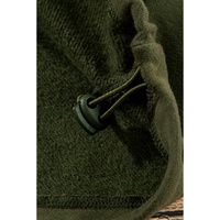 Moss Green Fleece Lined Half Zipper Kangaroo Pockets Loose Hoodie - 2XL thumbnail