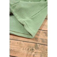 Smoke Green Fleece Lined Half Zipper Kangaroo Pockets Loose Hoodie - 2XL thumbnail