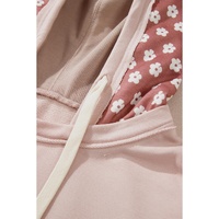 Delicacy Floral Patchwork Star Pattern Drawstring Hoodie - L thumbnail