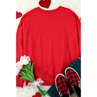 Red Puff XOXO Print Valentines Heart Sweatshirt - S thumbnail