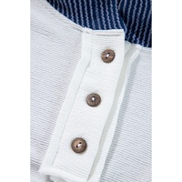 White Corded Colorblock Patch Pocket Drawstring Hooded Top - M thumbnail