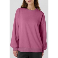 Valerian Solid Fleece Lined Drop Shoulder High Low Sweatshirt - 2XL thumbnail