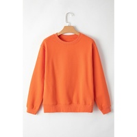 Russet Orange Solid Fleece Lined Drop Shoulder Terry Sweatshirt - 2XL thumbnail