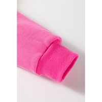 Pitaya Pink Mineral Wash Terry Patchwork Drawstring Hoodie - L thumbnail