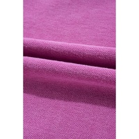 Bright Pink Solid Color Notched Neck Drop Shoulder Sweatshirt - 2XL thumbnail