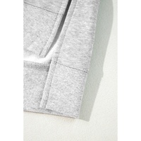 Gray Two Tone Patchwork Drop Shoulder Pullover Sweatshirt - S thumbnail