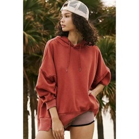 Red Clay Drop Shoulder Pocketed Baggy Drawstring Hoodie - 2XL thumbnail