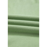 Smoke Green Solid O Neck High Low Hem Pullover Sweatshirt - L thumbnail