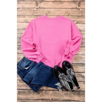 Bonbon Plain Drop Shoulder Crewneck Pullover Sweatshirt - L thumbnail