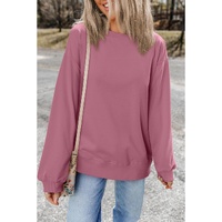 Valerian Plain Drop Shoulder Crewneck Pullover Sweatshirt - L thumbnail