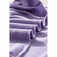 Orchid Petal Solid Waffle Knit Patchwork Raglan Sleeve Sweatshirt - L thumbnail