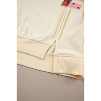 Apricot LOVE PATCH Graphic Oversized Sweatshirt - S thumbnail