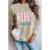 Parchment Festive Element Printed MERRY Christmas Graphic Sweatshirt - L thumbnail