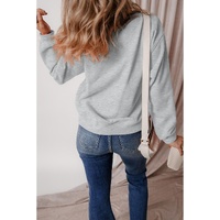 Gray Disco Ball Bowknot Pumpkin Graphic Crewneck Sweatshirt - S thumbnail