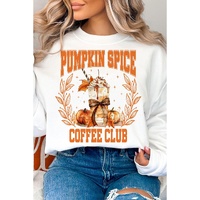 Beige PUMPKIN SPICE COFFEE CLUB Graphic Sweatshirt - 2XL thumbnail