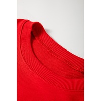 Red Sequin Christmas Tree Graphic Drop Shoulder Sweatshirt - S thumbnail