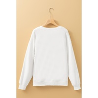 Beige MERRY Christmas Printed Drop Shoulder Pullover Sweatshirt - XL thumbnail