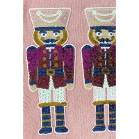 Pink Christmas Nutcracker Graphic Pullover Sweatshirt - L thumbnail