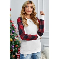 Azura Exchange Long Sleeve Buffalo Plaid Sweatshirt - M thumbnail
