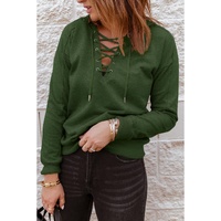Azura Exchange Solid Color Lace-up Hoodie - L thumbnail