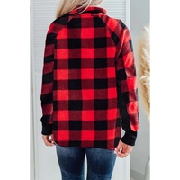 Azura Exchange Plaid Paneled Sweatshirt - L thumbnail