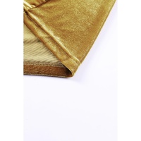 Yellow Velvet Open Front Pocketed Long Duster - S thumbnail
