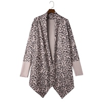 Leopard Open Front Cardigan - S thumbnail
