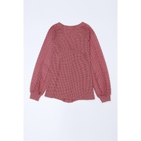 Azura Exchange Waffled Knit Lace Long Sleeve Buttoned Cardigan - XL thumbnail