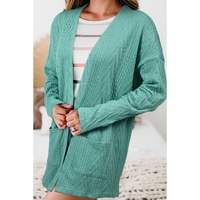 Canton  Solid Textured Open Front Cardigan with Pocket - L thumbnail