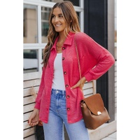 Azura Exchange Button Up Waffle Knit Casual Shirt - S thumbnail