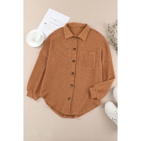 Azura Exchange Waffle Knit Button Up Casual Shirt - S thumbnail