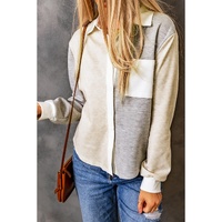 Azura Exchange Colorblock Knit Shirt with Contrast Trim - S thumbnail