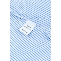Azura Exchange Striped Boyfriend Shirt with Smocked Cuffs and Pocket - XL thumbnail