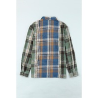 Azura Exchange Button Up Plaid Shacket - M thumbnail