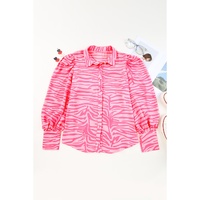 Azura Exchange Zebra Stripes Lantern Sleeve Shirt - S thumbnail