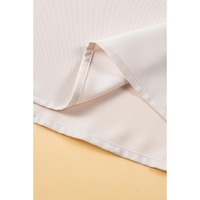 Oatmeal Solid Ruffle Trim Sleeveless Top - L thumbnail
