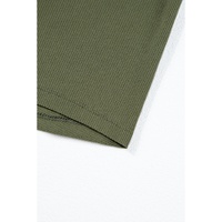 Jungle Green Exposed Seam Detail Double Straps Tank Top - 2XL thumbnail