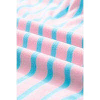 Pink Stripe Round Neck Tank Top - L thumbnail