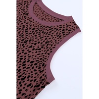 Azura Exchange Red Leopard Print Round Neck Tank Top - M thumbnail